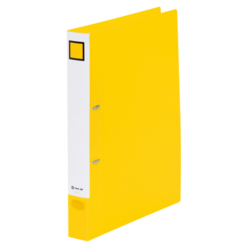 Dﾘﾝｸﾞﾌｧｲﾙ(脱･着) A4ﾀﾃ 2穴 250枚収容 背幅40mm 黄 1ｾｯﾄ(10冊)画像