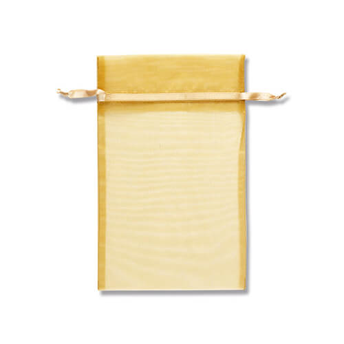 オーガンジーバッグ Ｌ ゴールド １０枚画像