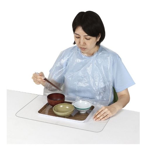 【介護/医療】食事用エプロン ポケット付使い捨て食事用エプロン100枚入 アーテック [ケース販売]