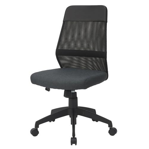ミドルバックメッシュチェア　ブラック画像