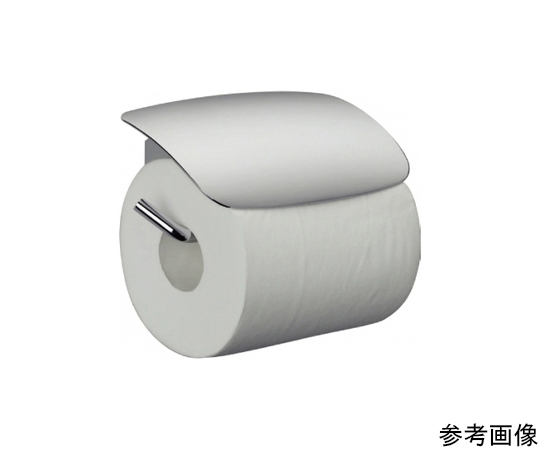 トイレットペーパーホルダー　シルバーヘアライン 洗練されたシルバーの表面が光る、壁に取り付けられたスタイリッシュなデザイン。