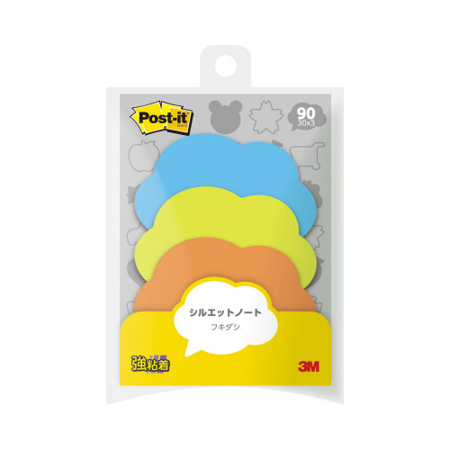 ポストイットシルエットノート強粘着吹き出しＸ１０画像
