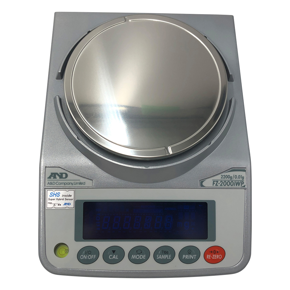 校正用分銅内蔵型防塵・防水型電子天びん FZ-iWPシリーズ ひょう量:2200g 最小表示:0.01g画像