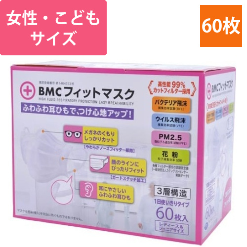 BMCフィットマスク　レディース&ジュニア　60枚画像