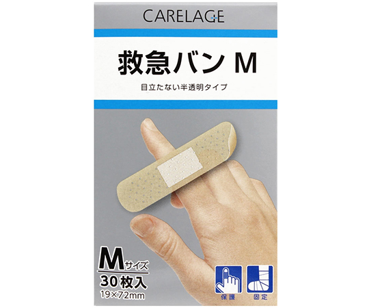 CARELAGE　救急バン　半透明タイプ　Mサイズ　30枚入