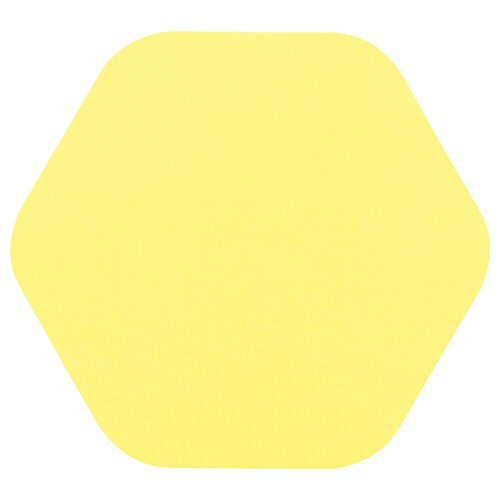 六角ﾏｸﾞﾈｯﾄｼｰﾄ 単色ﾊﾟｯｸ ｲｴﾛｰ 1ﾊﾟｯｸ(10枚)