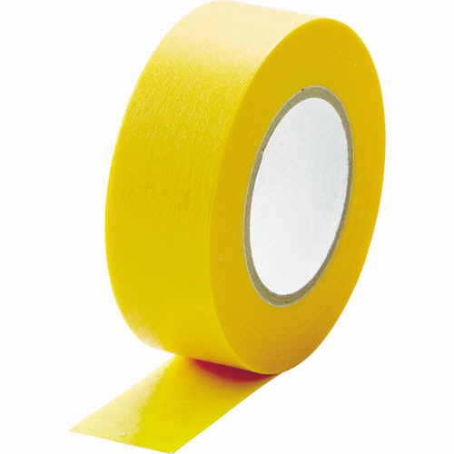 建築塗装用ﾏｽｷﾝｸﾞﾃｰﾌﾟ 幅18mm×長さ18m ｲｴﾛｰ 1ﾊﾟｯｸ(7巻)画像