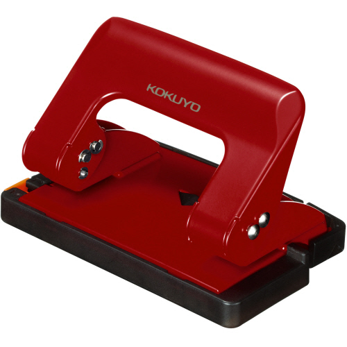 2穴ﾊﾟﾝﾁ ﾗｸｱｹ ﾊﾝﾃﾞｨﾀｲﾌﾟ 17枚穿孔 赤 1個画像