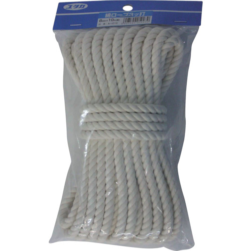 ﾛｰﾌﾟ 綿ﾛｰﾌﾟ3ﾂ打 8mm×10m 1個画像