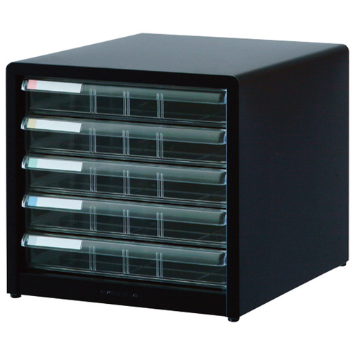 ｱﾊﾞﾝﾃV2 ﾚﾀｰｹｰｽ A4ﾀﾃ 浅5段 黒 1台画像