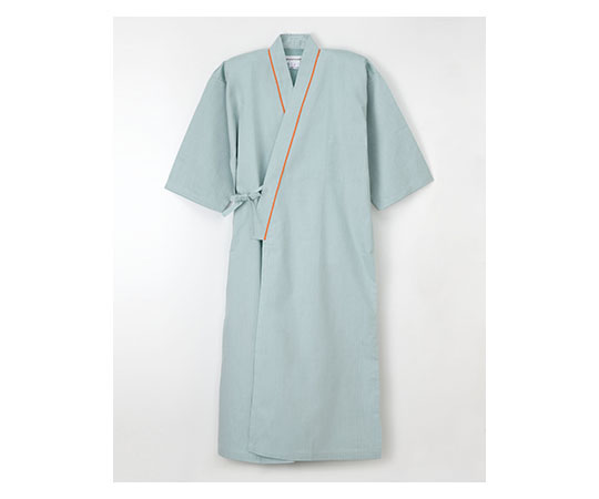 ゆかた型患者衣 グリーン（男女兼用） M 緑画像