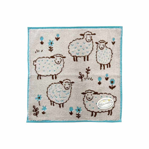 ペコラ ウォッシュタオル 34×35cm ブルー画像