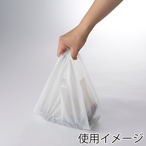 商品のお持ち帰りに！乳白色のレジ袋