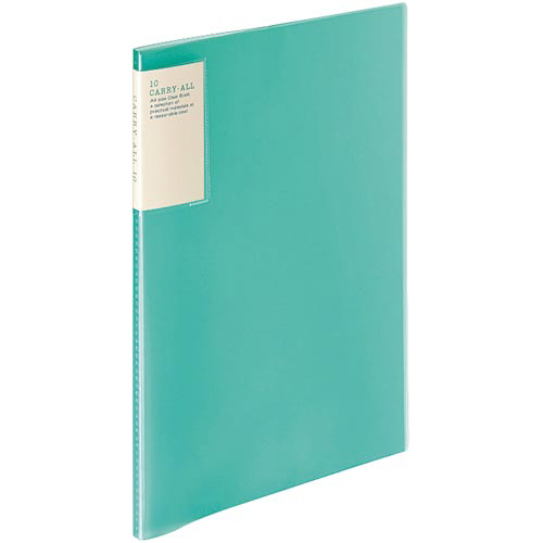 クリヤーブックキャリーオール固定背ポＡ４縦１０Ｐ緑画像