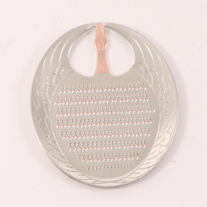 調理用品　銅製本目立卸金　鶴画像