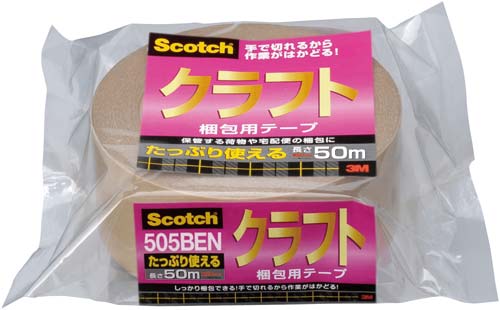 スコッチ（Ｒ）クラフトテープ　５０５ＢＥＮ　１巻画像