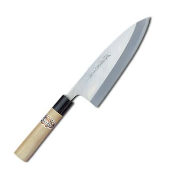 堺孝行　本霞研和包丁本出刃21cm　No.05239　青木刃物製作所画像