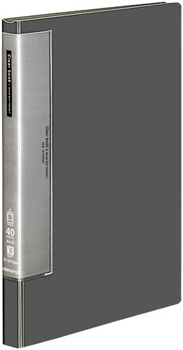 クリヤーブックＷＣ　固定式Ａ４縦４０Ｐ濃灰４冊画像