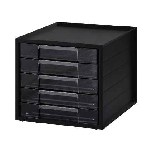 レターケース　ブラック　浅型５段　４台画像