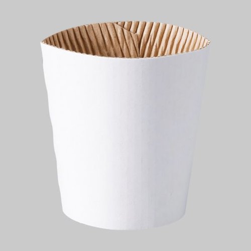 8オンスペーパーカップ用スリーブ(白)画像
