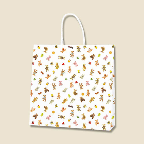 手提げ紙袋（プチベア・口折丸紐・幅320×マチ115×高さ320mm）画像