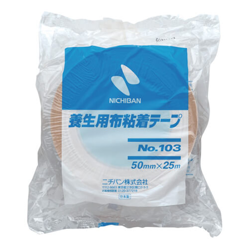 手で切りやすく、糊残りしにくい養生テープ