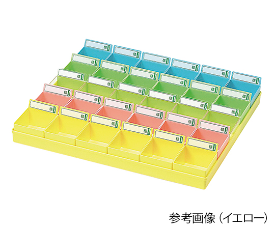 投薬トレー(30人用) トレー色：グリーン(ハンガーなし)画像