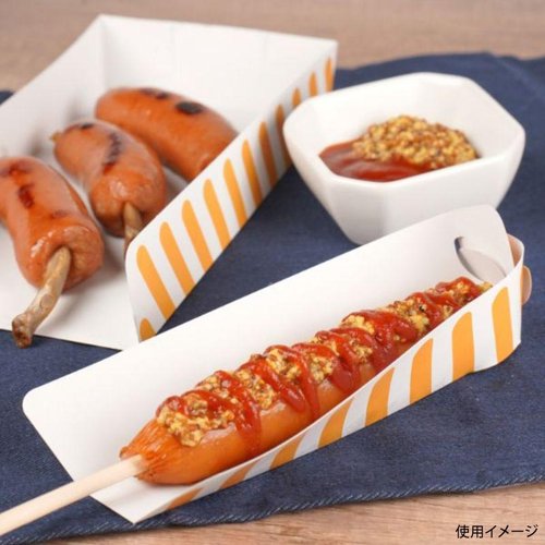 紙トレー スティック紙トレー 1本用 [ケース販売] 外観が整ったスティック状のトレーが並んでいる状態