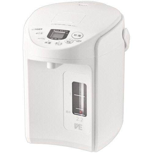 VE電気まほうびん とく子さん 2.2L ｸｰﾙﾎﾜｲﾄ 1台