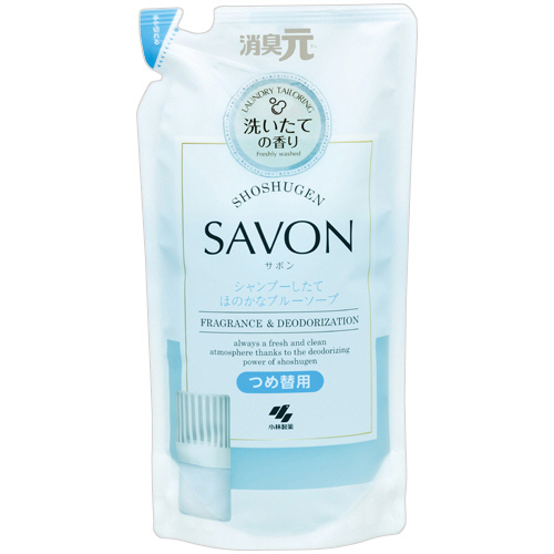 消臭元 SAVON ｼｬﾝﾌﾟｰしたてほのかなﾌﾞﾙｰｿｰﾌﾟ つめ替用 400mL 1個画像