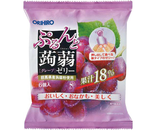 ぷるんと蒟蒻ゼリーパウチ　グレープ6個画像