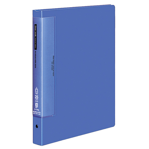 ｸﾘﾔｰﾌﾞｯｸ(ｳｪｰﾌﾞｶｯﾄﾎﾟｹｯﾄ･替紙式) A4ﾀﾃ 30穴 25ﾎﾟｹｯﾄ付属 背幅33mm 青 1冊画像