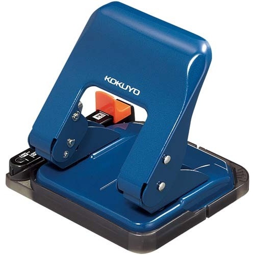 ２穴パンチ　ラクアケ　２５枚穿孔　ブルー　３個画像