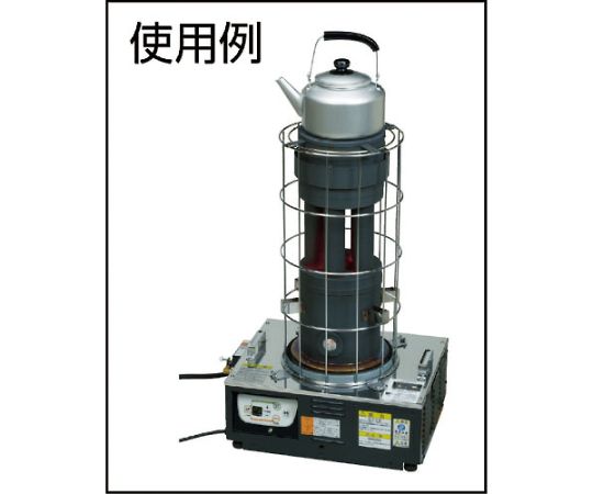 暖房用熱交換器 黒い金属製の熱交換器が横向きで設置されている様子