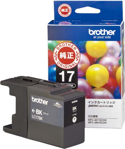 純正インクカートリッジ大容量ＬＣ１７ＢＫ　ブラック画像