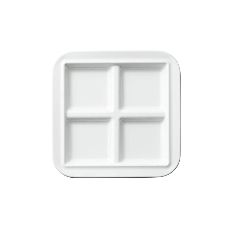 メラミン食器 パズルプレート ヨンプレート CH-4 白(W) 台和