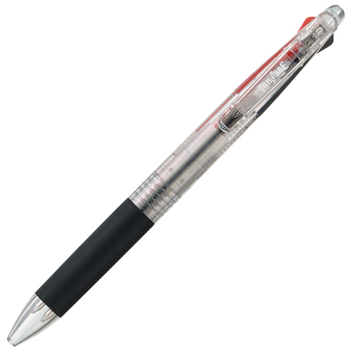 油性2色ボールペン　0.7mm　(軸色　クリア)　1本