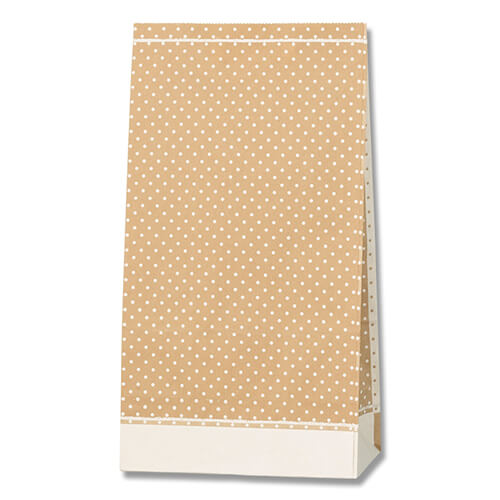 角底袋（ドット・白・幅150×マチ90×高280mm)画像