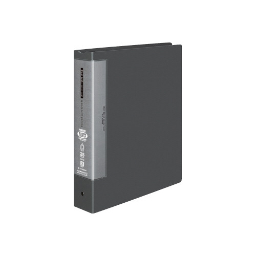 クリヤーブック替紙式濃灰Ａ４縦背幅６３ｍｍ画像