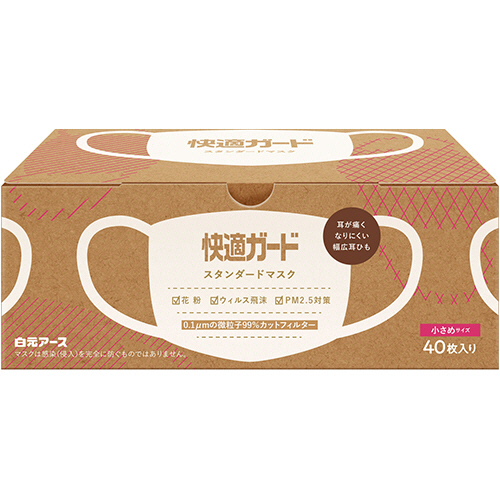 快適ｶﾞｰﾄﾞ ｽﾀﾝﾀﾞｰﾄﾞﾏｽｸ 小さめｻｲｽﾞ 1箱(40枚)画像