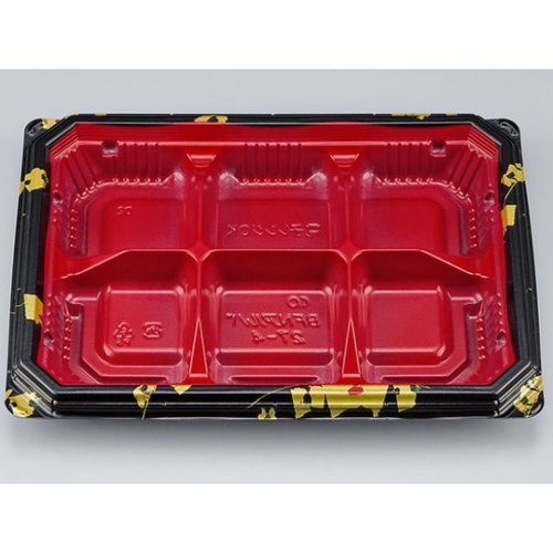 シーピー化成 弁当容器 BFNアルバ27-4 輪島内赤 本体 発泡画像