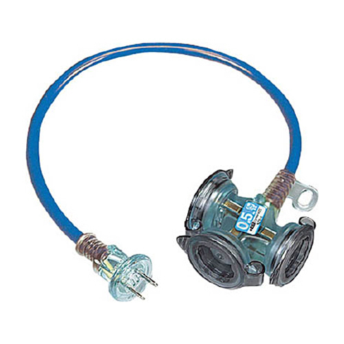 防雨型2Pｼｮｰﾄﾀｯﾌﾟ 0.5m ﾌﾞﾙｰ 1本画像