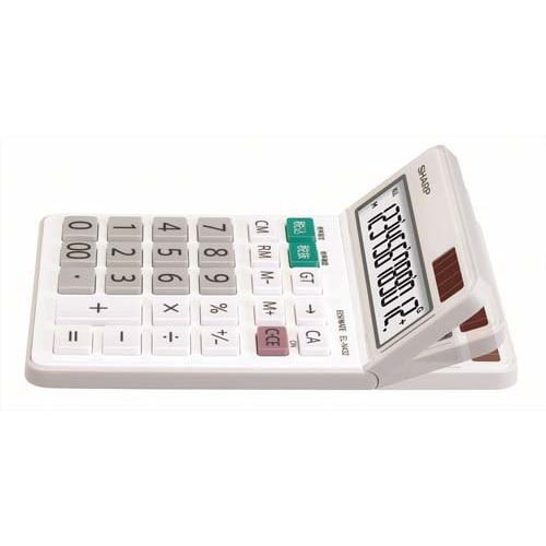 電卓 チルト ナイスサイズ EL-N432X 複数の色展開が揃った正面からの撮影状態