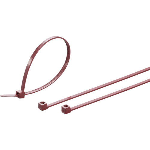 ｲﾝｼｭﾛｯｸﾀｲ ﾒﾀﾙｺﾝﾃﾝﾄﾀｲ あずき 幅4.8mm 1袋(100本)画像