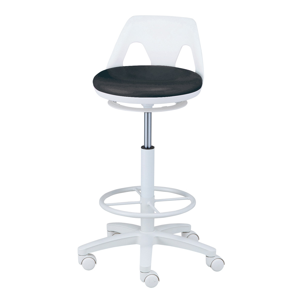 ハイタイプチェア ワイドタイプ（抗菌・防汚）足掛けリング有り画像