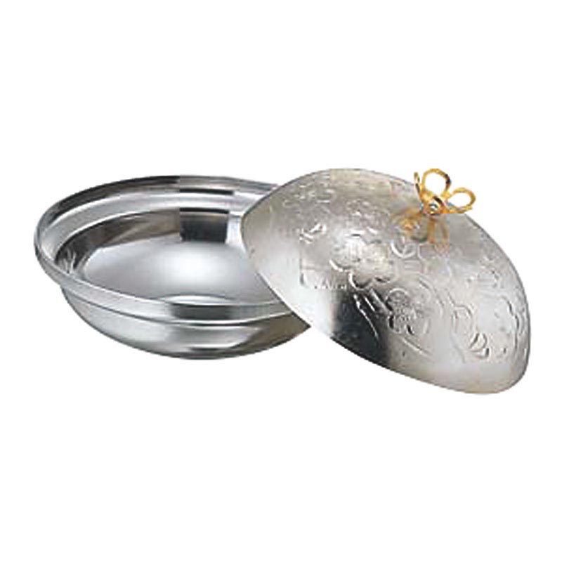 テーブル用品 小鍋(梅模様) 蓋付 大 目皿無し画像