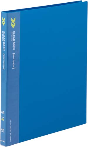 クリヤーブック＜Ｋ２＞サイドスロー　４０Ｐ青×５画像