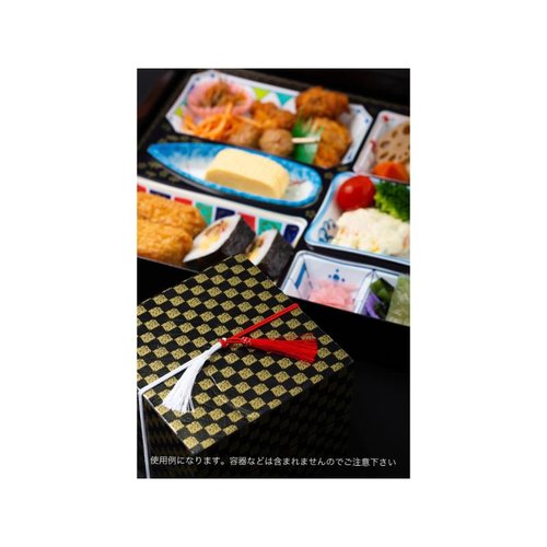 イグチ 装飾資材 No.5ゴム房 Bタイプ(振分) 小30cm 赤白金糸入 しっかりとした質感の赤白金糸入りの房が上から見える状態