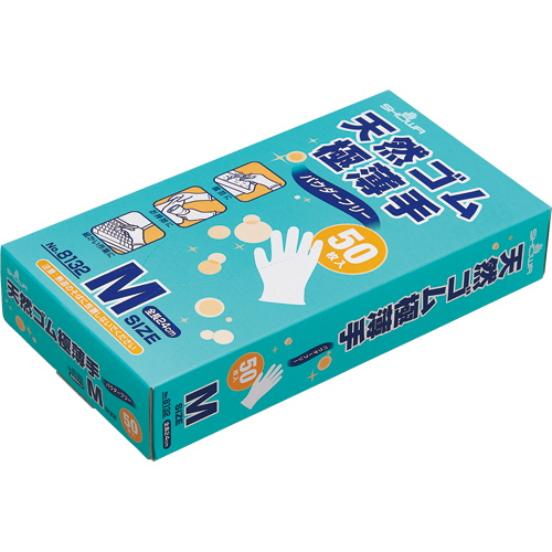 No.8132 天然ｺﾞﾑ極薄手 ﾊﾟｳﾀﾞｰﾌﾘｰ M ﾅﾁｭﾗﾙ 1箱(50枚)画像