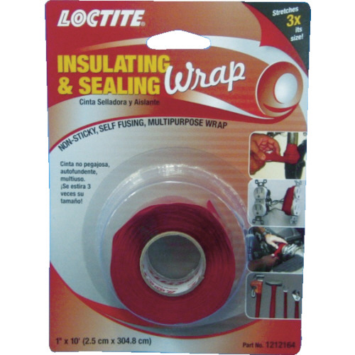 絶縁&ｼｰﾘﾝｸﾞﾗｯﾌﾟ 2.5cm×3m 赤 ｼﾘｺｰﾝﾃｰﾌﾟ 1巻画像